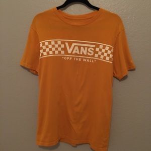 Vans yellow and white checkered shirt